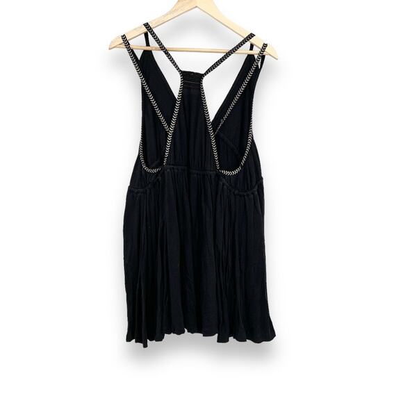 Free People Lovers Cove Women's XS Black Embroidered Sleeveless Mini Dress - Picture 4 of 9